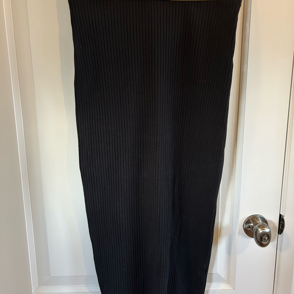 Zara Black Ribbed Skirt